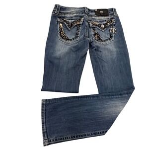 Miss Me Y2K 2000's Bling Easy Boot Flare Jeans Glam Cowgirl Western SZ 27 - 31L